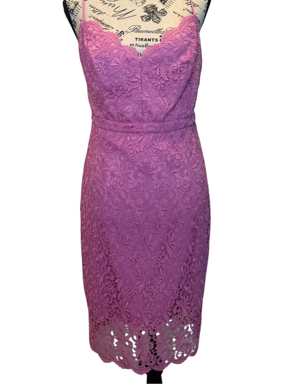 J. Crew Strapless Fushia-Pink Lace Sheath Dress. Brand New!